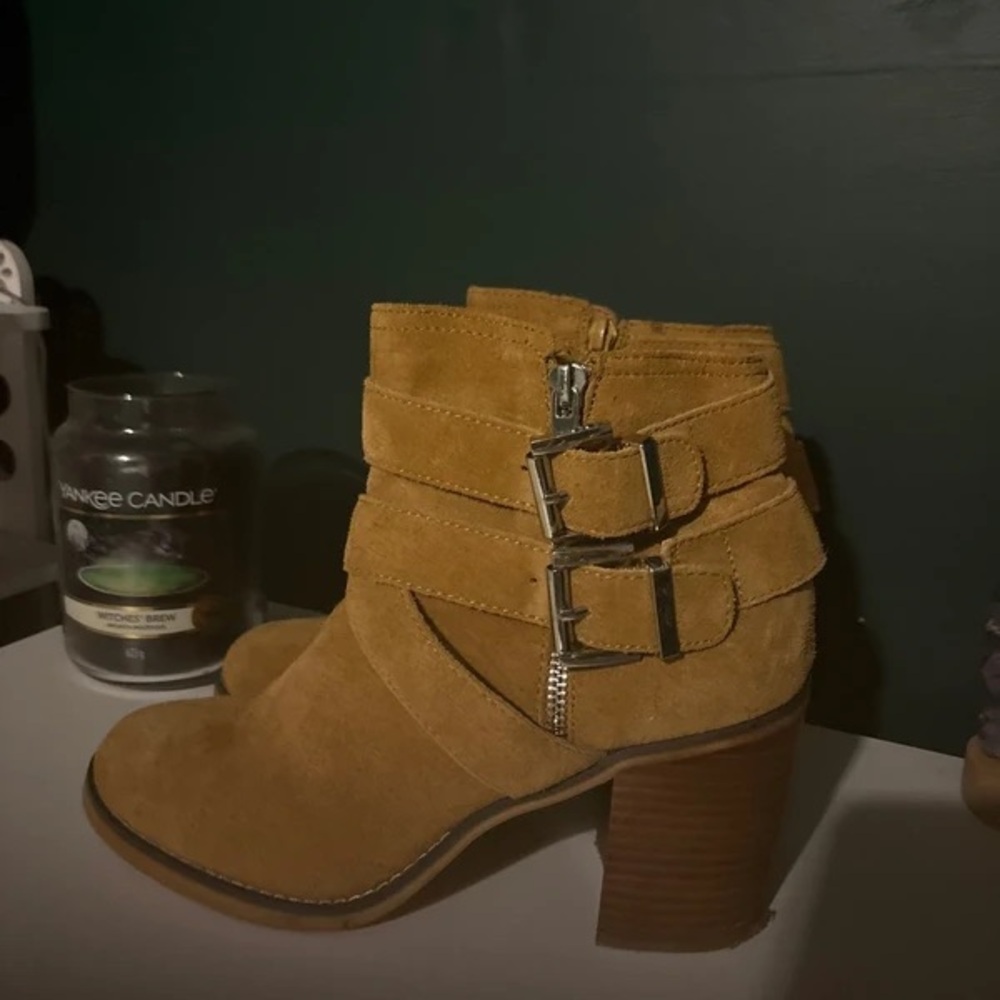 River Island Mustard Heeled Boots